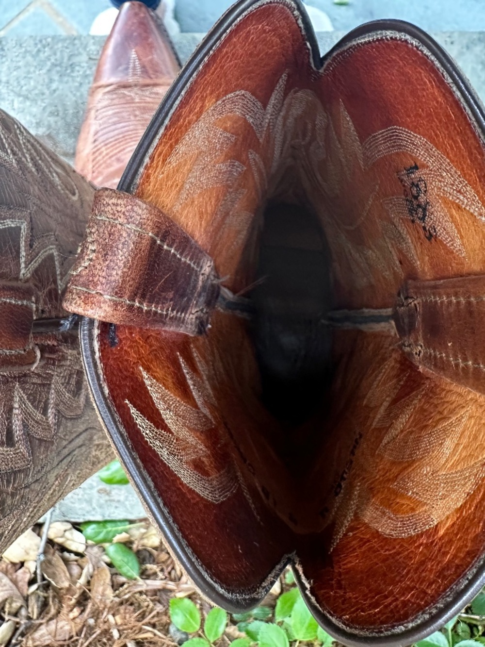 LUCCHESE 1883 Leather Cowboy Boots 8 - Picture 13 of 16